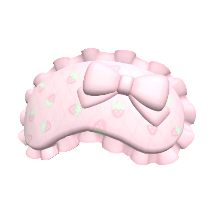 ♡ strawberry sleep mask pink