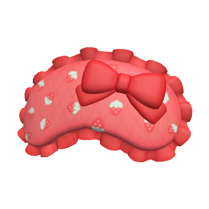 ♡ strawberry sleep mask red