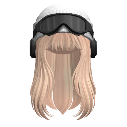 Flowy hair w/ Goggles in Blonde