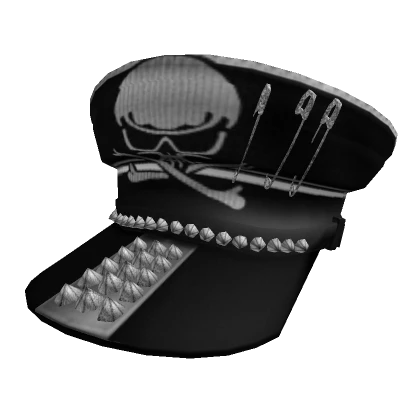 Punk & Gothic Dark Emo Cap With Skull & Spikes