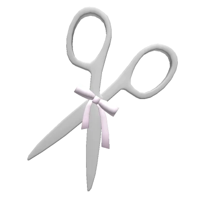 creepycute silver scissors with bow