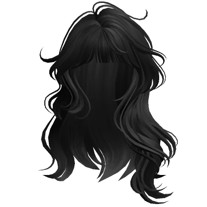 Lush Wavy Hair w/ Bangs(Black)