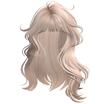 Lush Wavy Hair w/ Bangs(Platinum Blonde)