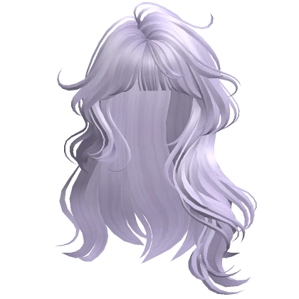 Lush Wavy Hair w/ Bangs(Light Purple)