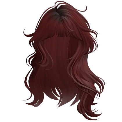 Lush Wavy Hair w/ Bangs(Dark Red)