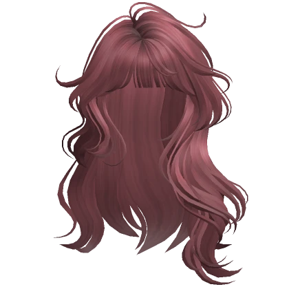 Lush Wavy Hair w/ Bangs(Dark Pink)