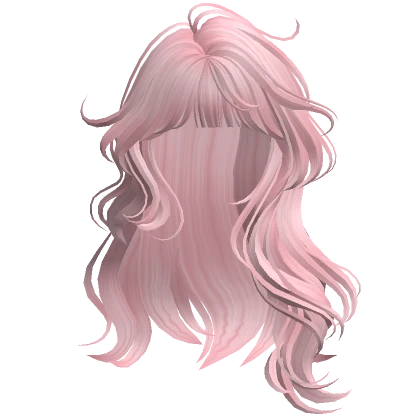 Lush Wavy Hair w/ Bangs(Pink)