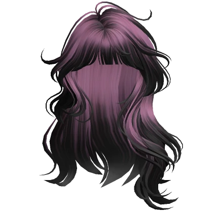 Lush Wavy Hair w/ Bangs(Black&Purple)