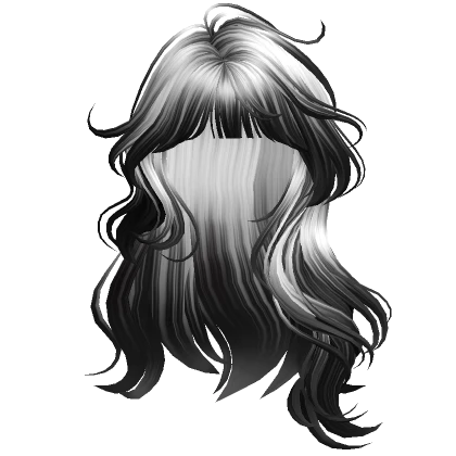 Lush Wavy Hair w/ Bangs(Black&White)