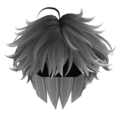 Messy Anime Hair in Black & White