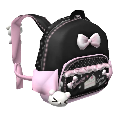 Black And Pink Kawaii backpack 3.0