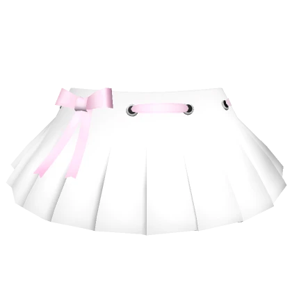 ♡ Y2K Chibi Lace Skirt White/Pink fits Chibi Doll