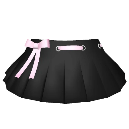 ♡ Y2K Chibi Lace Skirt Black/Pink fits Chibi Doll