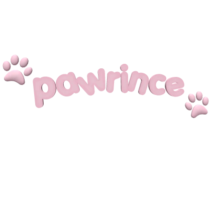 pink paw prince matching nametag 