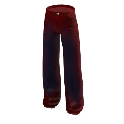 y2k denim pants dye red