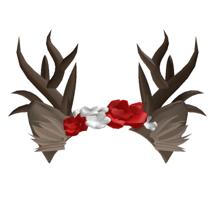 Deer antlers with flowers