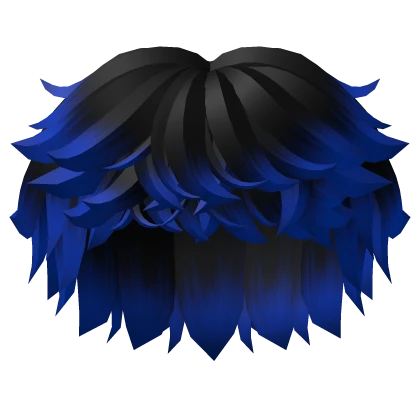 Black to Blue Cool Messy Boy Hair