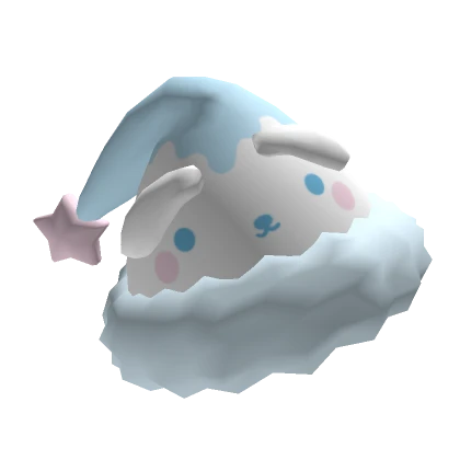 Fluffy tilted pink & blue puppy star santa hat