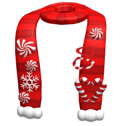 🎄♡ kawaii red fluffy christmas winter scarf