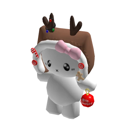 ♡ christmas kitty reindeer plushie (holdable) 