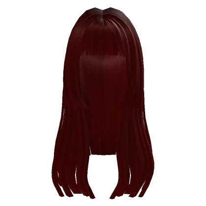 Long Straight Hair w Bangs (Red)