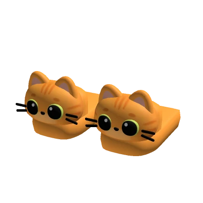 Orange Cat Slippers