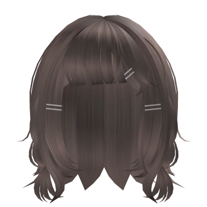 Kawaii Anime Short Hair w/ Hair Clips(Light Brown)