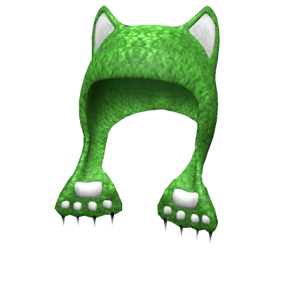 light green scene monster paw hat