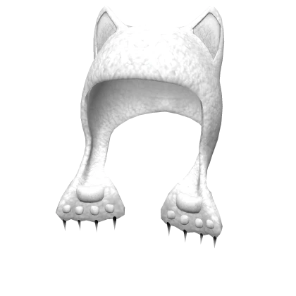 white scene monster paw hat