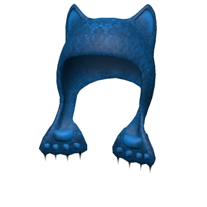 blue scene monster paw hat