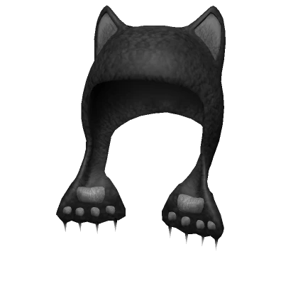 black scene monster paw hat