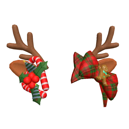 Christmas reindeer antler and bows
