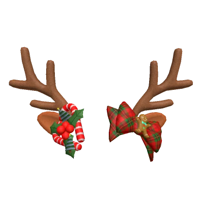 Christmas reindeer antler and bows (Long Horns)
