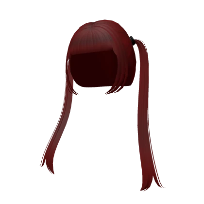 Red Soft Anime Long Straight Pigtails 