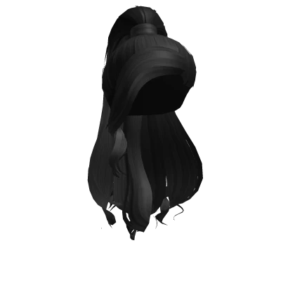 Ari's High Ponytail with Side Bangs in Black