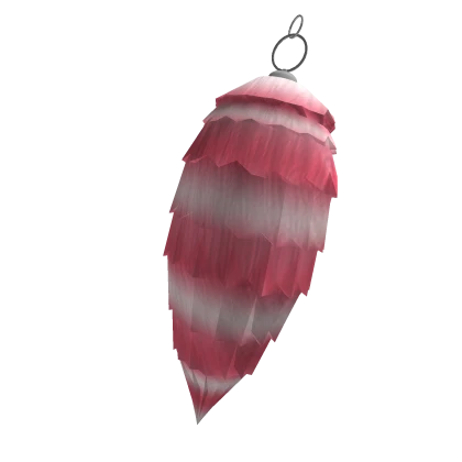 Pink & White Raccoon Tail Keychain