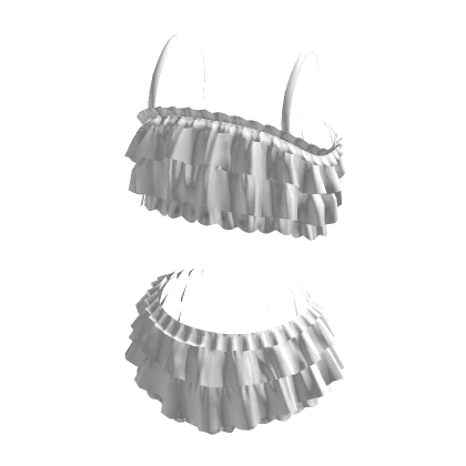 Kawaii Two Piece Ruffle Set White