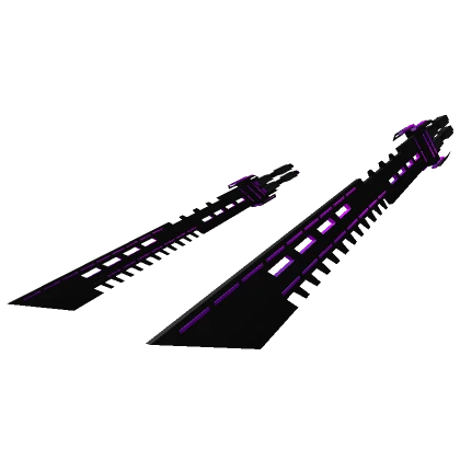  [1.0] Purple Black Dual Waist Cyberpunk Blade