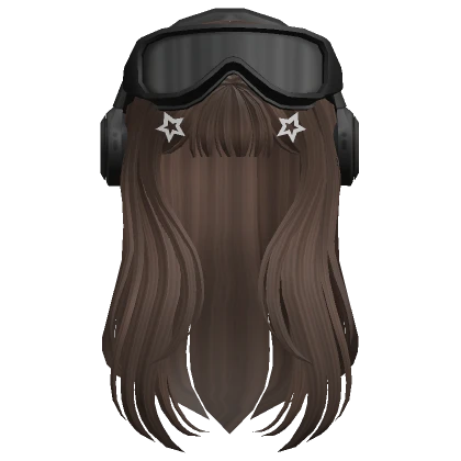 Grunge hair w/ Goggles in Brown