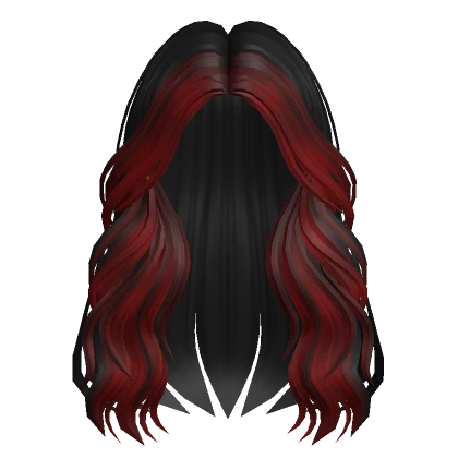 Two-Tone Cozy Long Wavy Hair  in Red