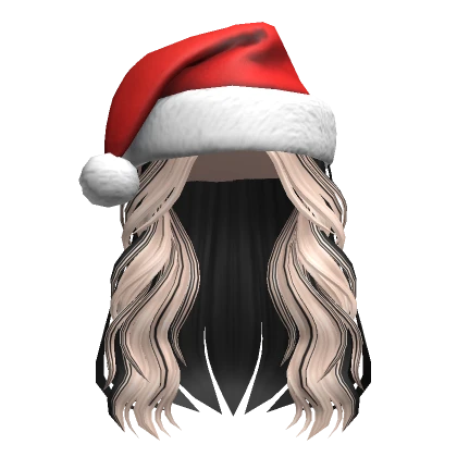 Two-Tone Long Hair w/ Santa Hat in Blonde