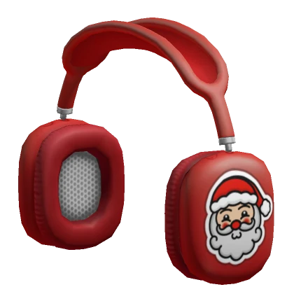 Red Santa Sticker Basic  Headphones