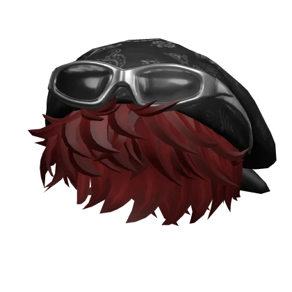Red Messy Bandana Hair & Shades