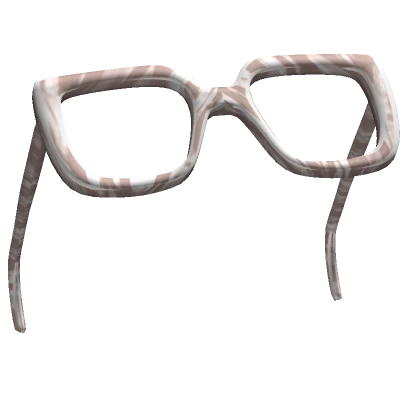 Raised Beige Pattern Oversized Square Glasses