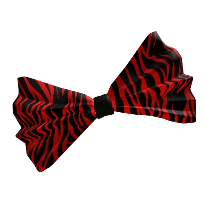 Black & Red Oversized Zebra Bow