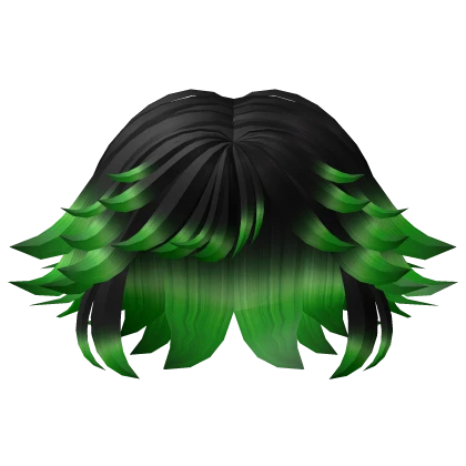Emerald Nightfall to Spring Green Feathered Ombre