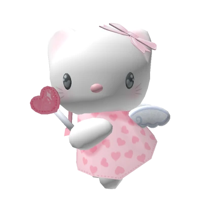 Angel cat plushie bag kawaii heart & pink bow 3.0