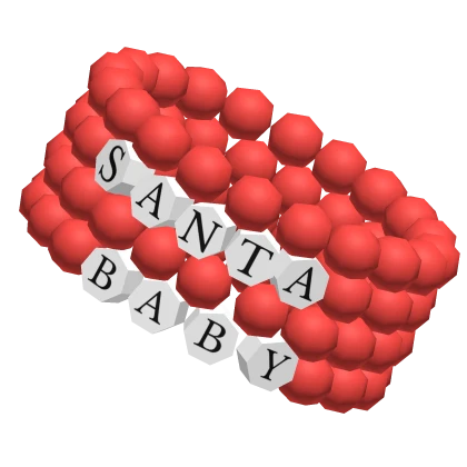 3.0 Preppy Christmas Santa Arm Bracelet in Red