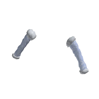 Christmas Winter Arm Warmers - Baby Blue