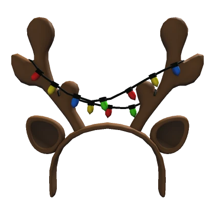 Christmas Reindeer Cute Antlers With Lights